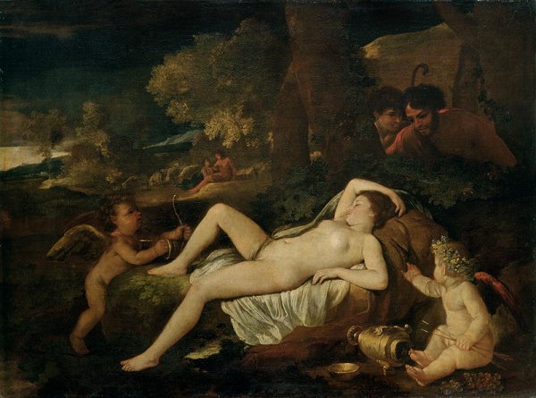 Reclining Venus with Cupid