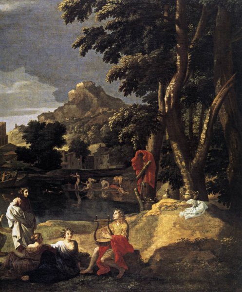 Landscape with Orpheus and Euridice (detail) 1648