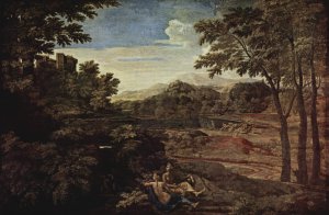 Landscape with two nymphs