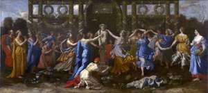 Nicolas Poussin - Hymenaios Disguised as a Woman During an Offering to Priapus